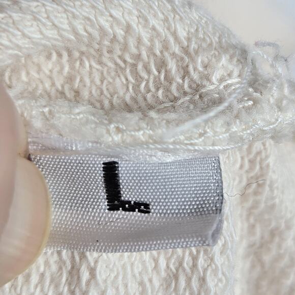 Affliction Hoodie Women Large White Graphic Lace Panel Full Zip American Custom - Picture 6 of 11